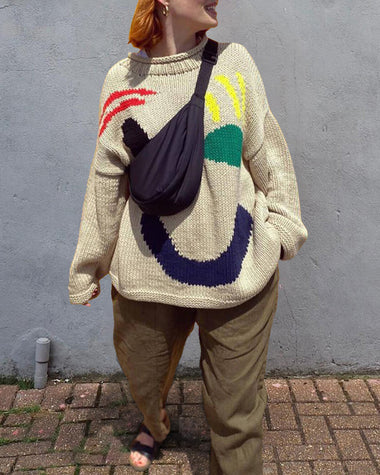 Happy Sunday Feel Good Knit Jumpers Sweater