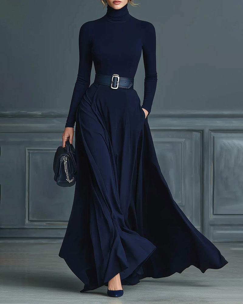 Minimalist Modern Long Sleeve Maxi Dress