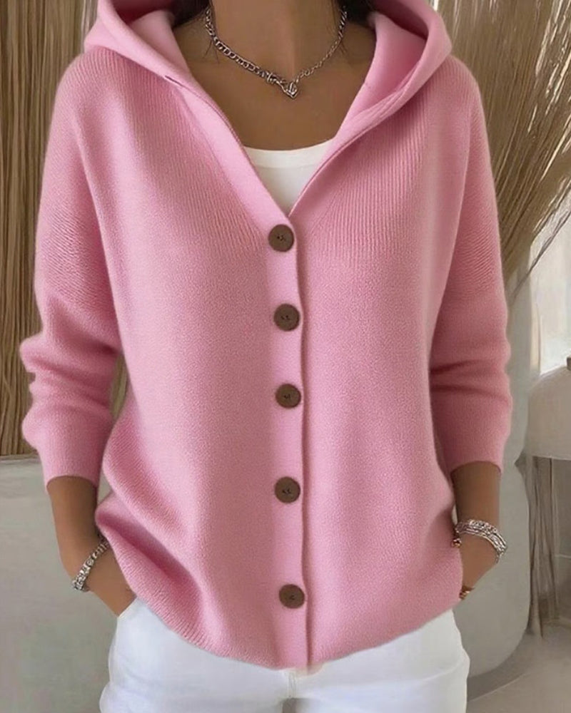 Zeagoo Women's Comfy Ultra-Soft Hooded Knit Cardigan