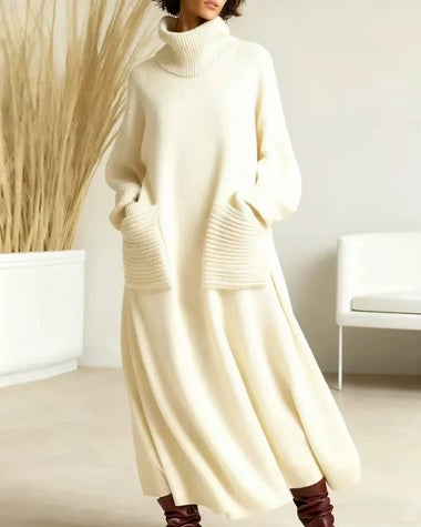 Zeagoo Women's Casual Turtleneck Loose Knit Dress with Pockets ZEAGOO Zeagoo Women's Casual Turtleneck Loose Knit Dress with Pockets ZEAGOO