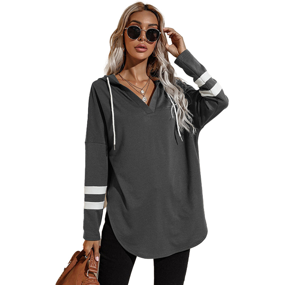 Christmas Print Color Block Hoodies Sweatshirts Zeagoo