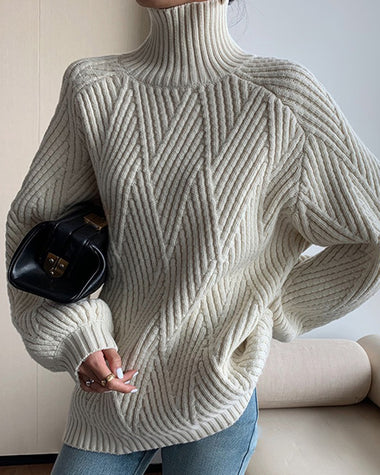 Languid Turtleneck Sweater Women's Pullover Top