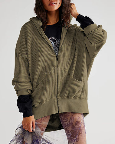 cardigan zipper sweater loungewear outerwear hoodie long jacket