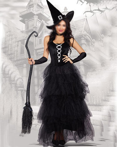 Witch Costume Set Carnival Party Game Cosplay Dress