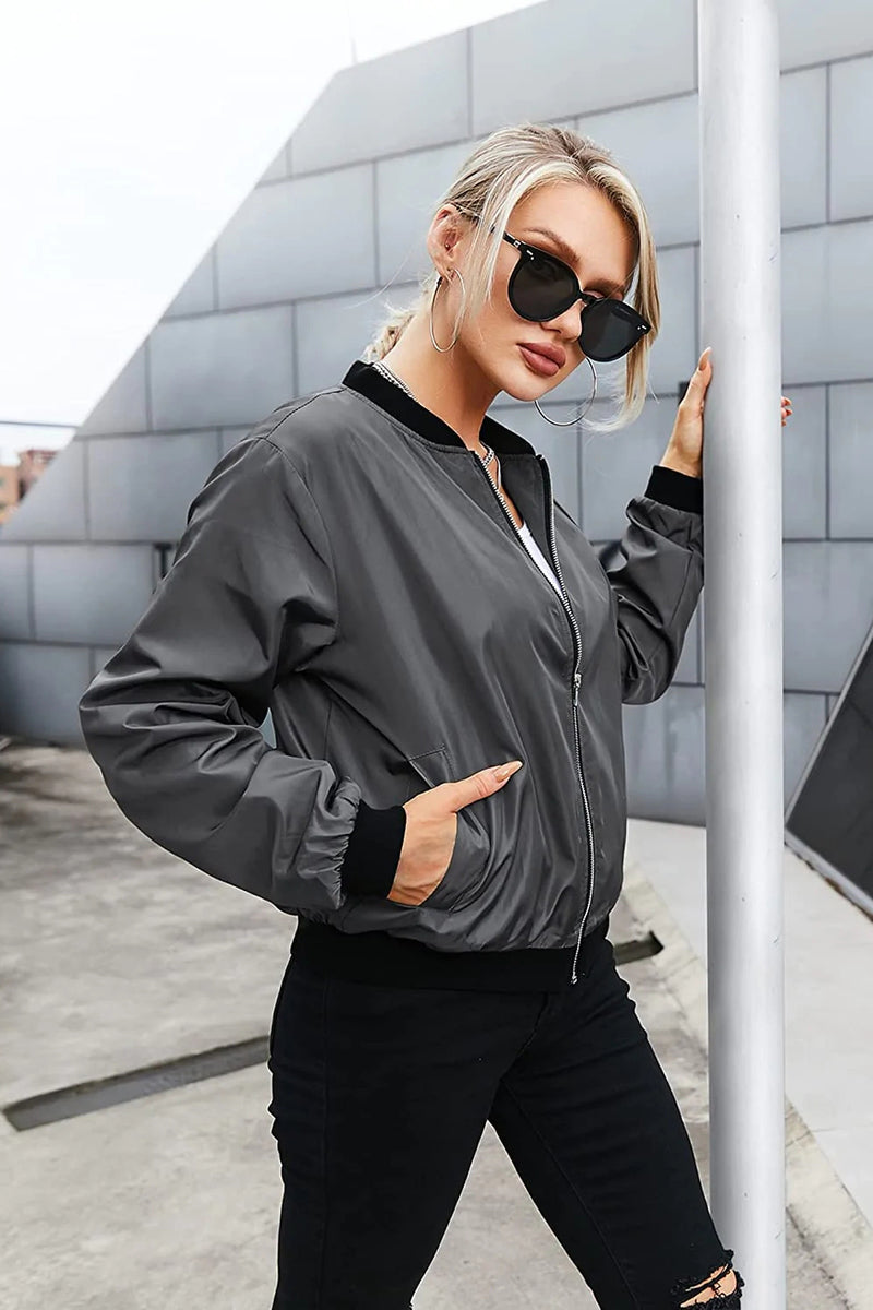Zeagoo Bomber Zip Up Windbreaker Jacket