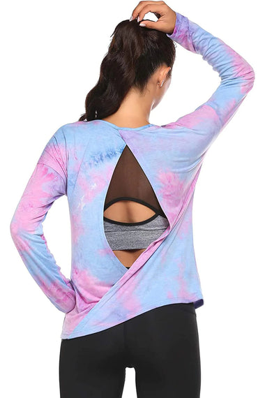Long Sleeve Open Back Workout Tops from Zeagoo (Us Only)