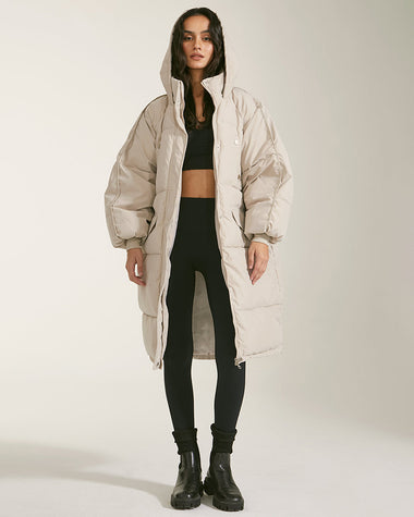 Long Thick Hoodied Cotton Jacket Coat