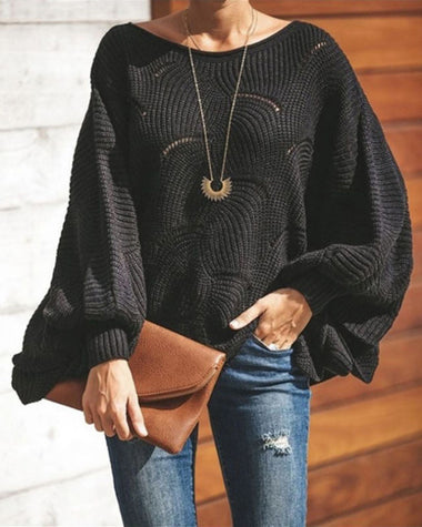 Plus Size Loose Hollow Knitwear Sweater