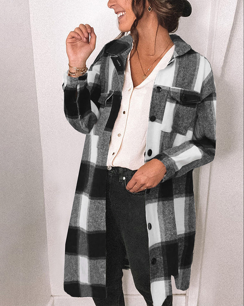 Plaid Shirts Jacket Shacket Coats – Zeagoo