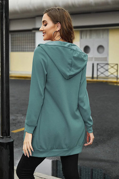 Tejiojio Women'S Zip Up Athletic Hoodies Long Sleeve Zip Up Casual Ribbed  Hooded Sweatshirt Outerwear Coat With Pockets