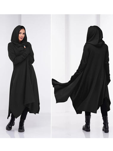 Women's Asymmetric Witch Long Coat & Cape