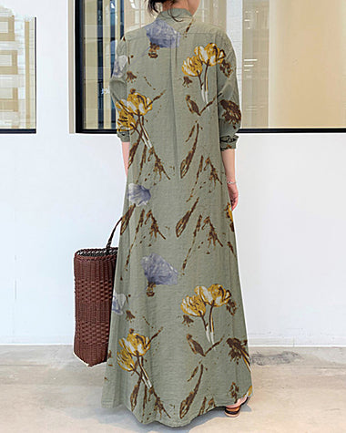 Long Sleeve Long Shirt Dress Printed Contrast Loose Plus Size Maxi Dre ZEAGOO Long Sleeve Long Shirt Dress Printed Contrast Loose Plus Size Maxi Dre ZEAGOO