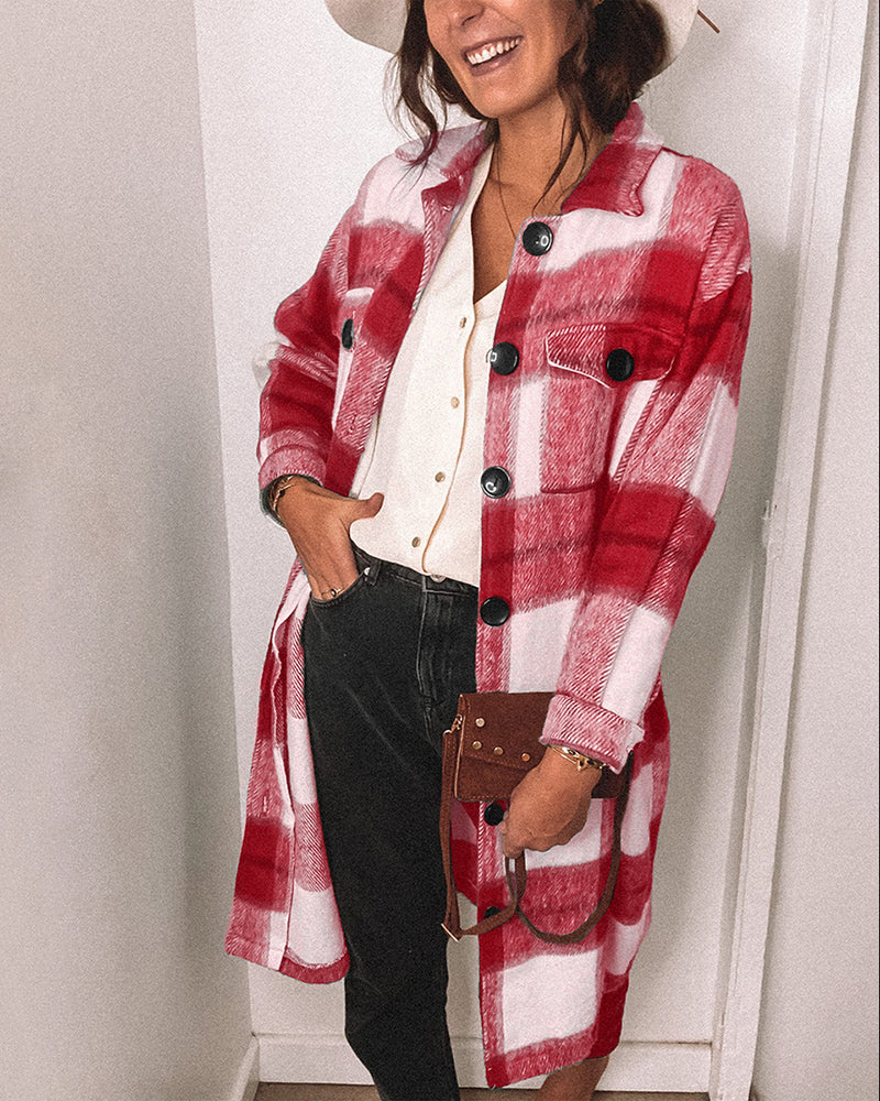 Plaid Shirts Jacket Shacket Coats – ZEAGOO