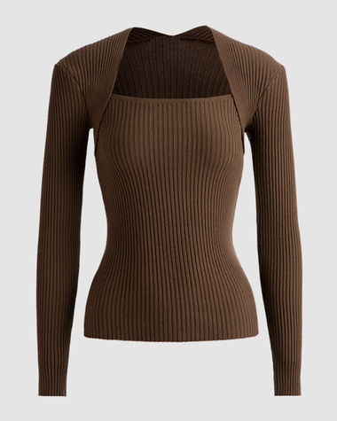 Sexy Tube Top Sweater Square Collar Base Shirts
