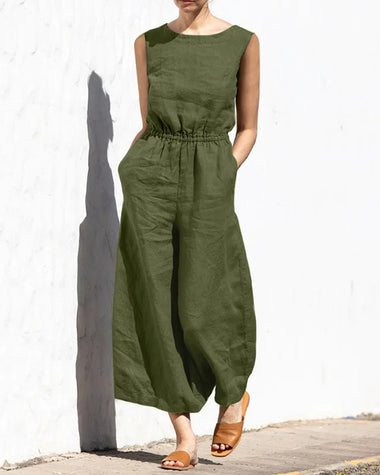 Wide Leg Long Jumpsuit